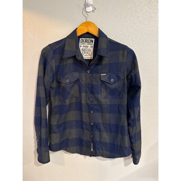 Dixxon Flannel Co. O-Dark-30 Navy Plaid Flannel Shirt S - Picture 1 of 7
